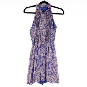 Zara Purple & Pink Paisley Print Mini Romper NWT Sz. S